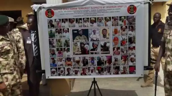 Boko Haram: Military unveils photographs of another 55 wanted terrorists